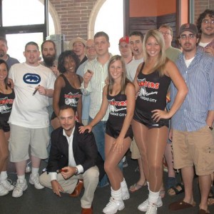 CPer's with Rocky Patel and Hooters girls at the Outlaw