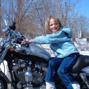 Daughter on my old ride