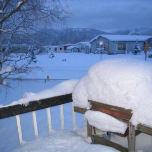 Snow outside my house