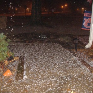 The hail...