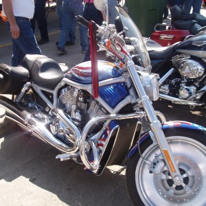 HD V-Rod w/ American Flag paint theme