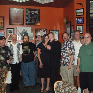 The Cigar Pass crew having a post dinner party at The Outlaw