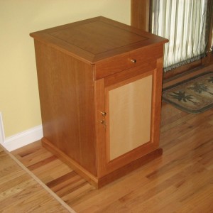 Natural Cherry with Tiger Maple door