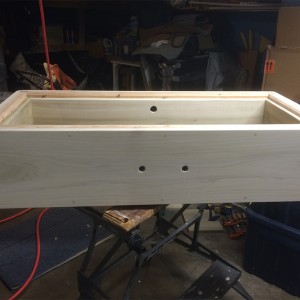 keezer face, after routing/sanding before staining