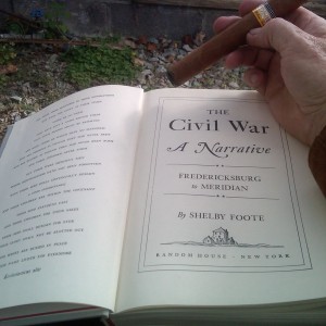 Reading in the greenhouse on a cold day