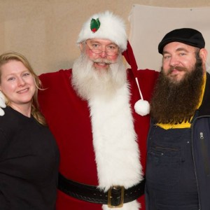 Beardoff with santa