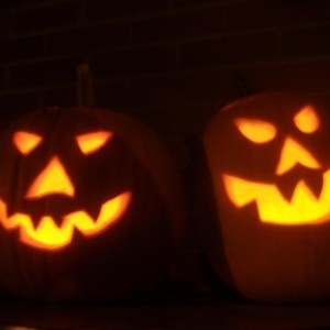 Carved pumpkins for Halloween