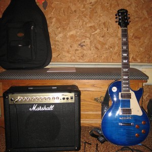 Epiphone Les Paul Standard (Blue) with Marshall 30w Amp