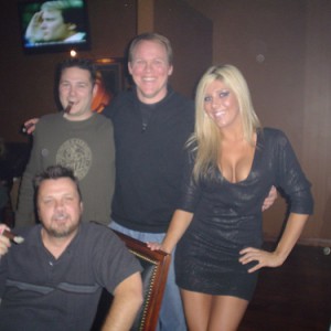Me, Rod and Charlie with some hot chick at the Tatuaje event