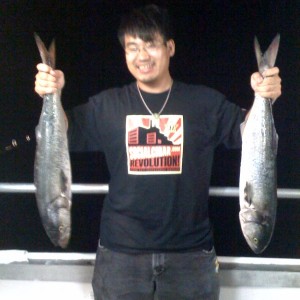 Dave with 2 Nice Blues