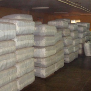 The Padrons have several warehouses, like this one, storing baled tobacco for aging.