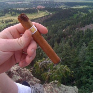Smoking' at Royal Arch above Boulder, CO