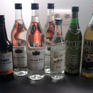 Alcohol bottles