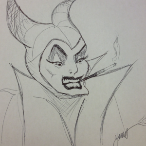 maleficent original sketch