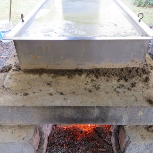 The pan on the fire box