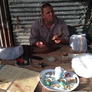 Tobacco farmer of 15 years explaining the uniqueness of tobacco from San Luis
