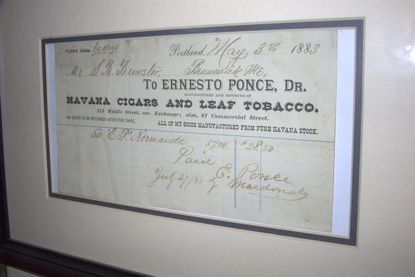 1883 Cigar Receipt