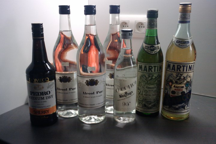 Alcohol bottles