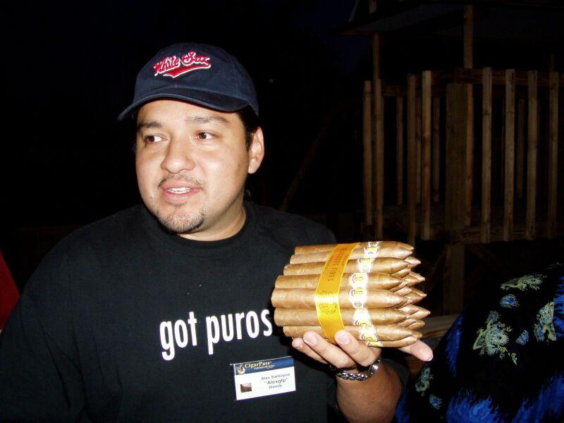 Alexgtp with a bundle of suspected imported cigars