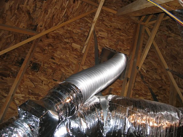 Attic ductwork for the Exhaust system