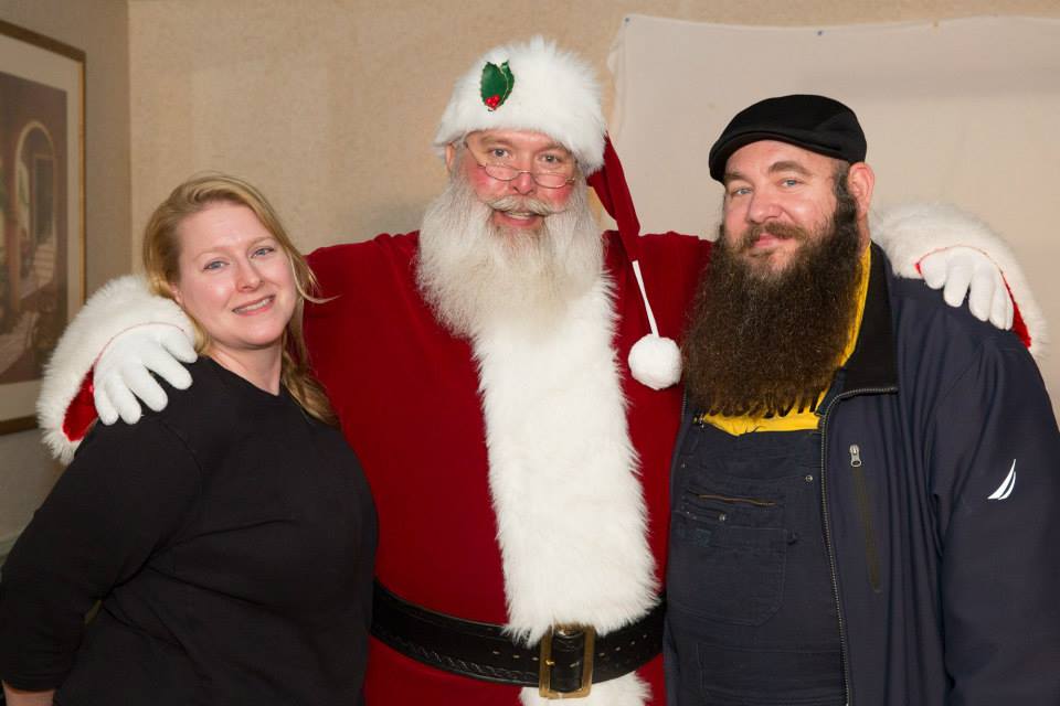 Beardoff with santa