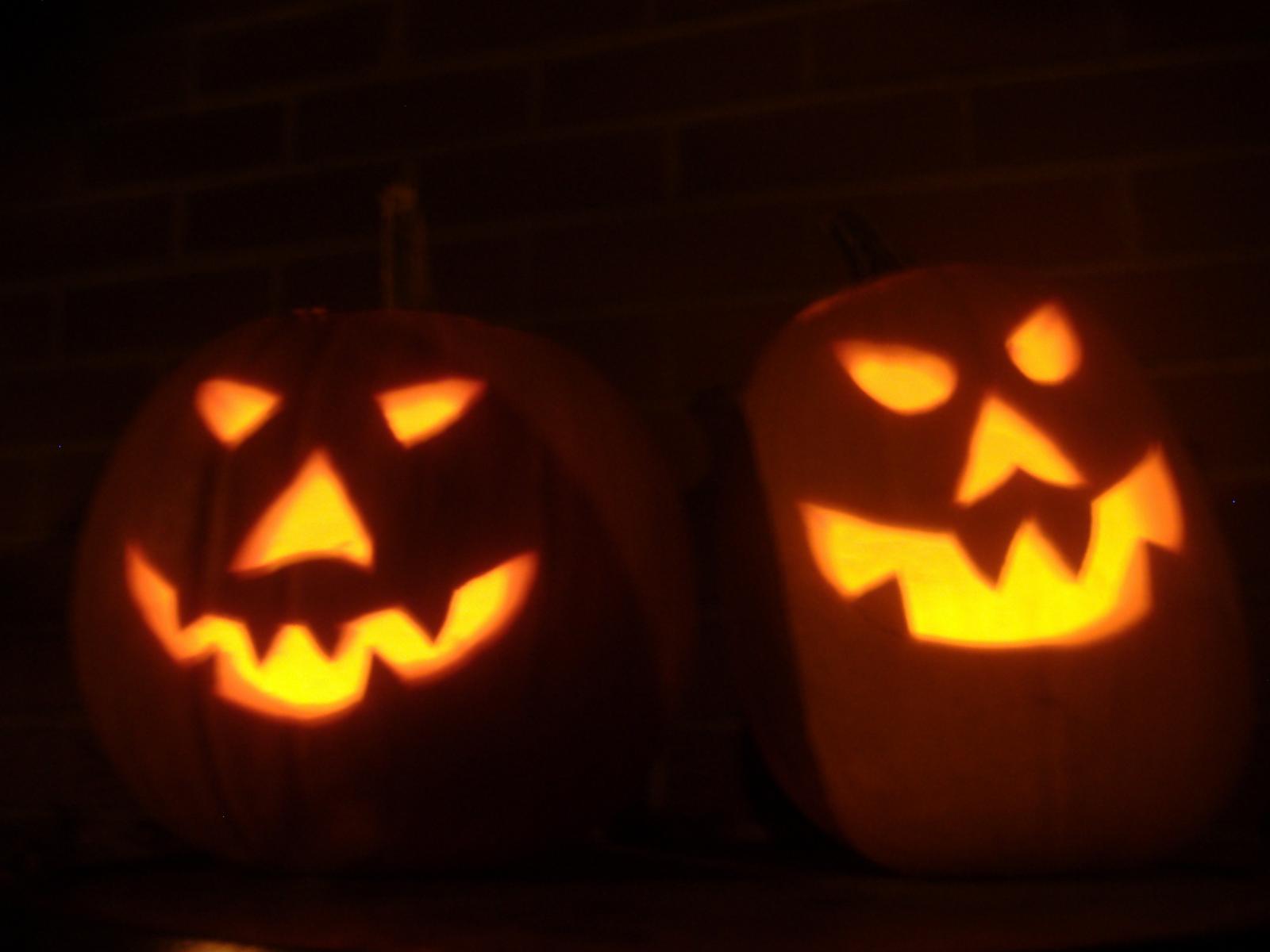 Carved pumpkins for Halloween