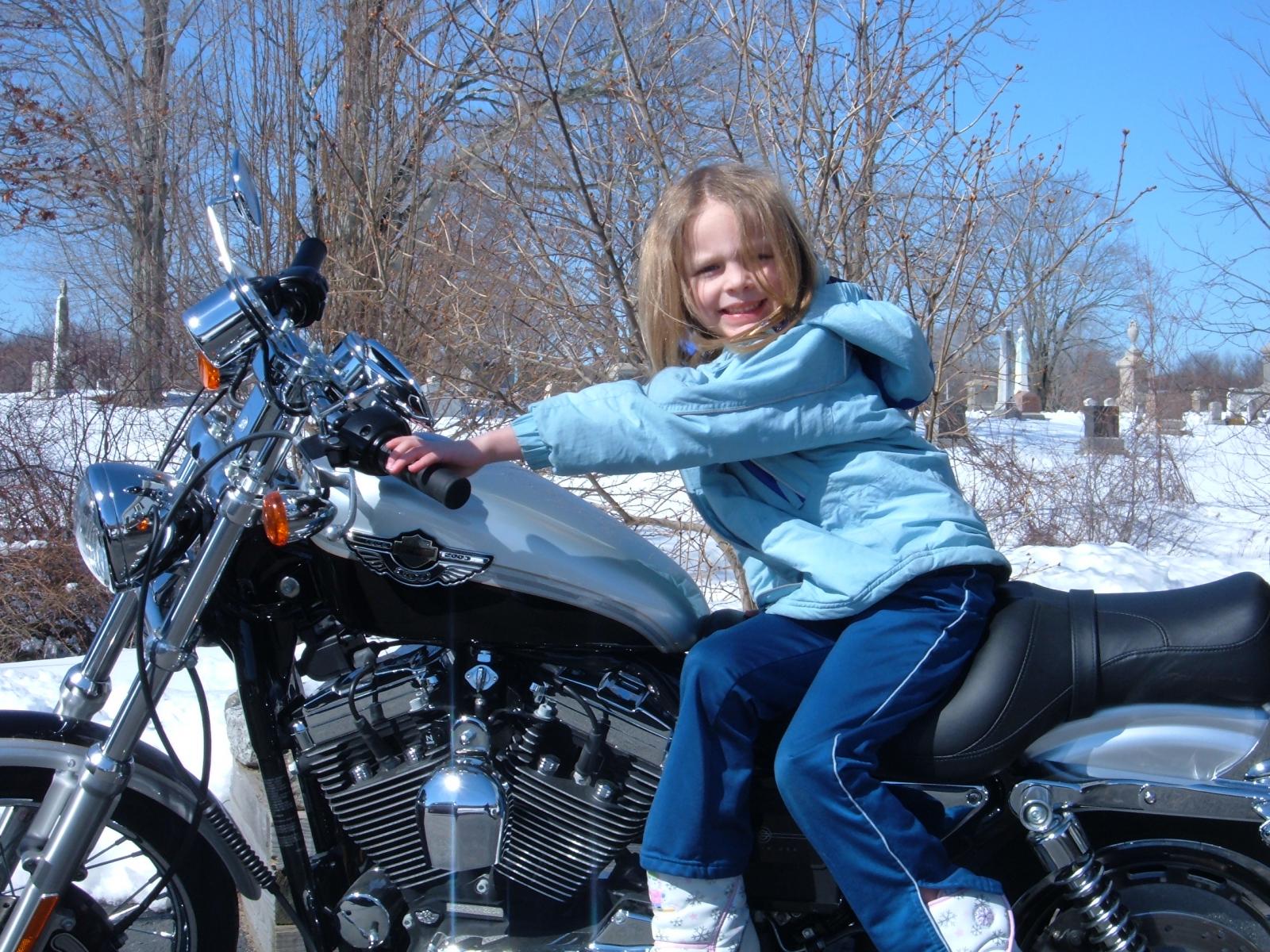 Daughter on my old ride