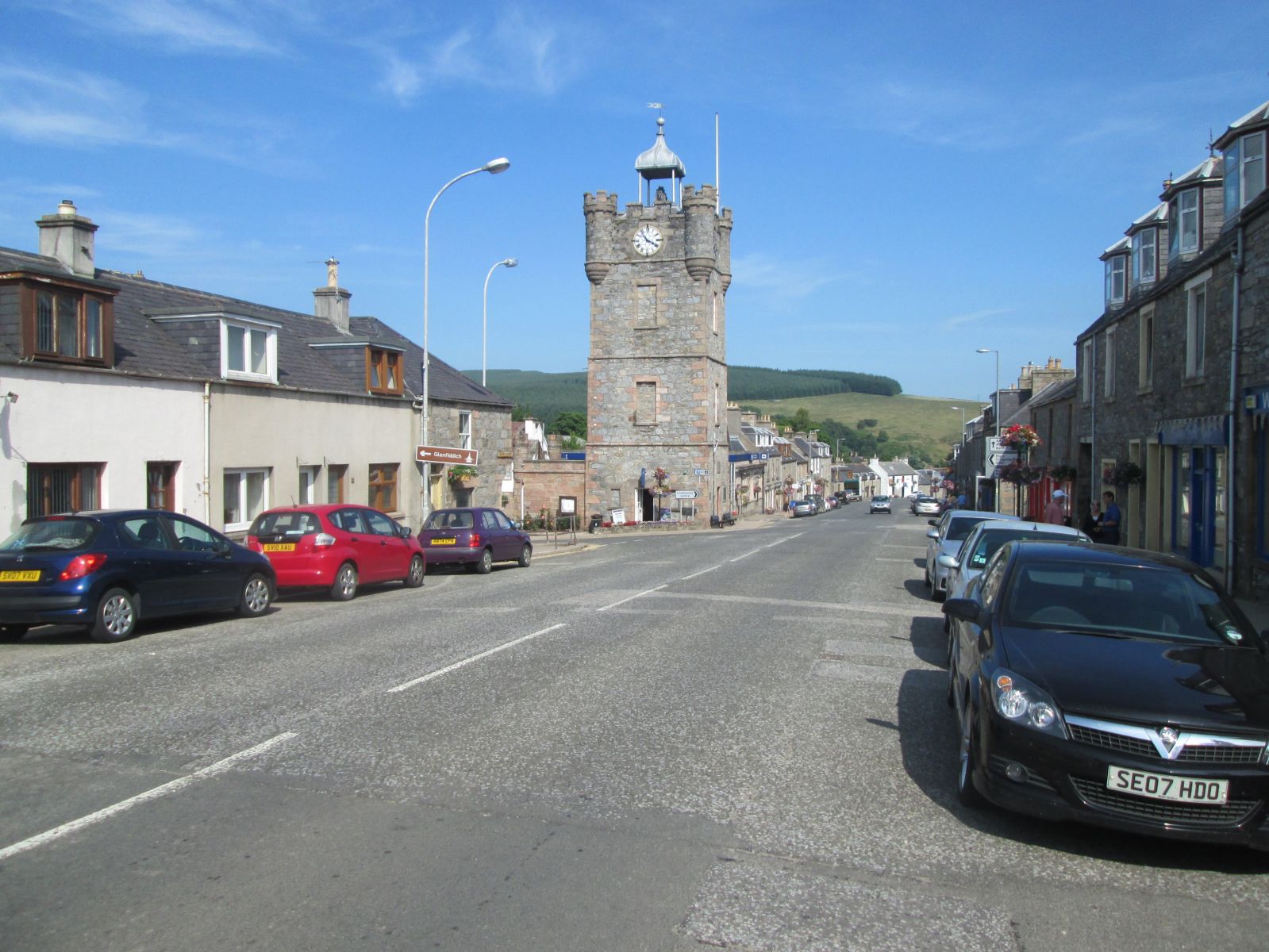 Downtown Dufftown & clocktower