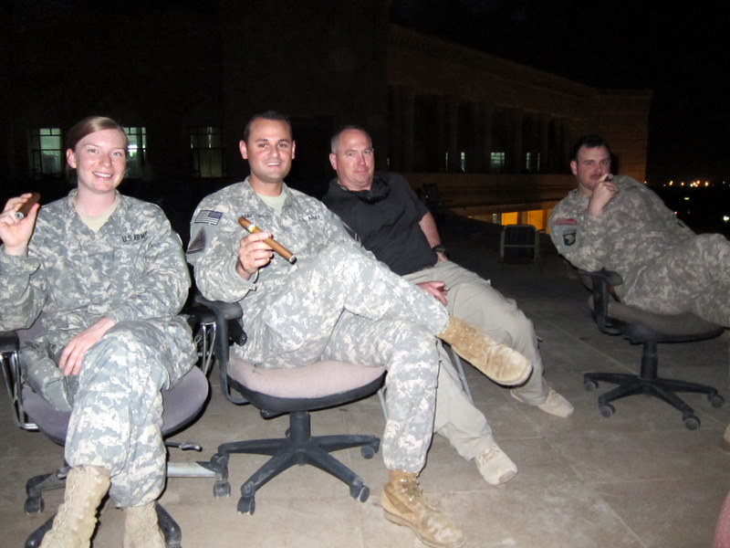 Enjoying some smokes in Iraq