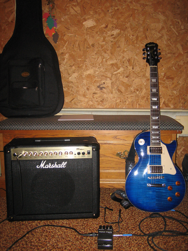 Epiphone Les Paul Standard (Blue) with Marshall 30w Amp