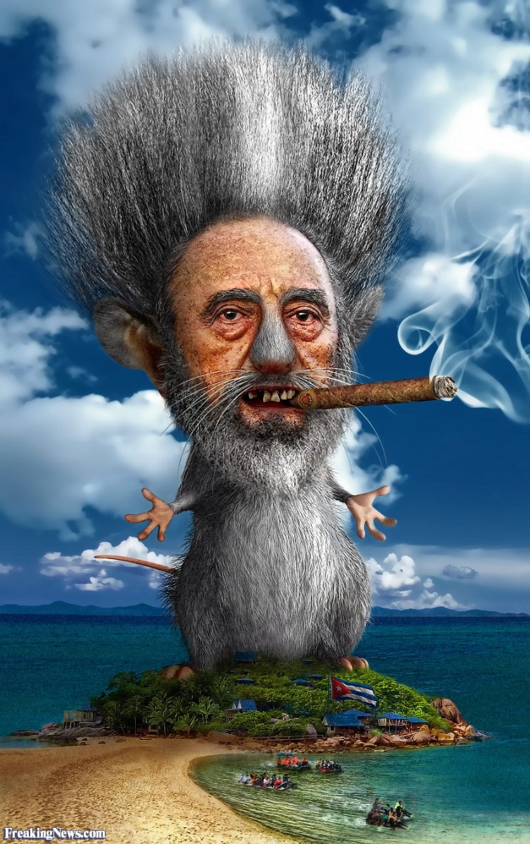Fidel Castro The Big Island Rat With A Cigar  74042