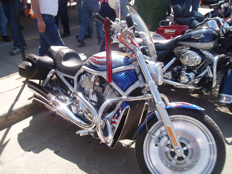 HD V-Rod w/ American Flag paint theme