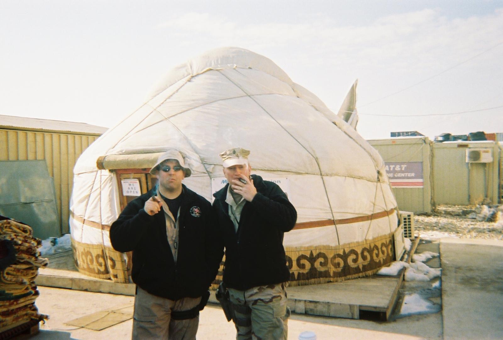 Jim (ISC Rostberg) and I having a smoke on my last day...