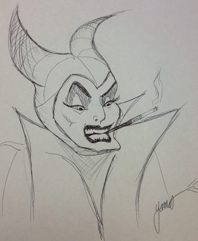 maleficent original sketch