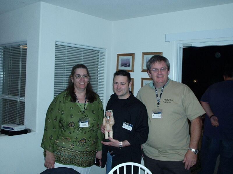 Mama Smurf and me presenting Rod the Cigar Indian she made.