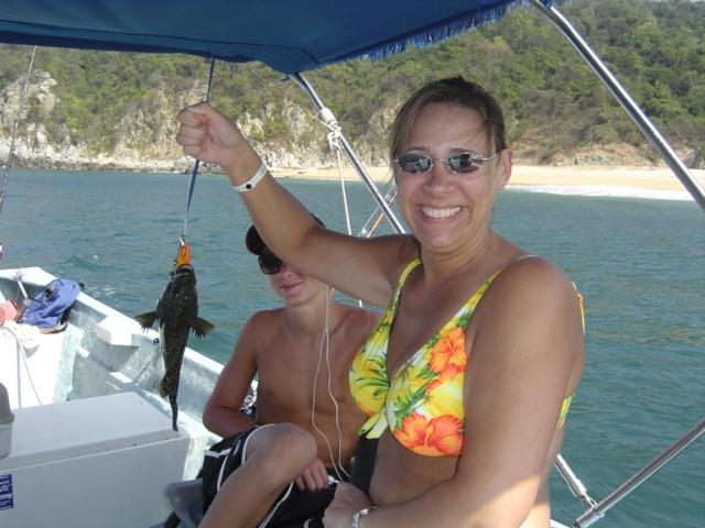 Mrs. xRanger. You would think its my wifes first fish.