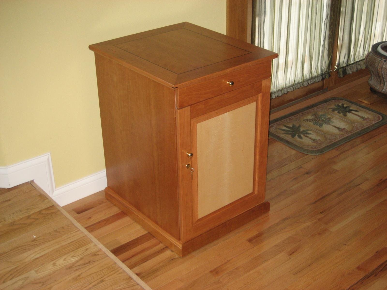 Natural Cherry with Tiger Maple door