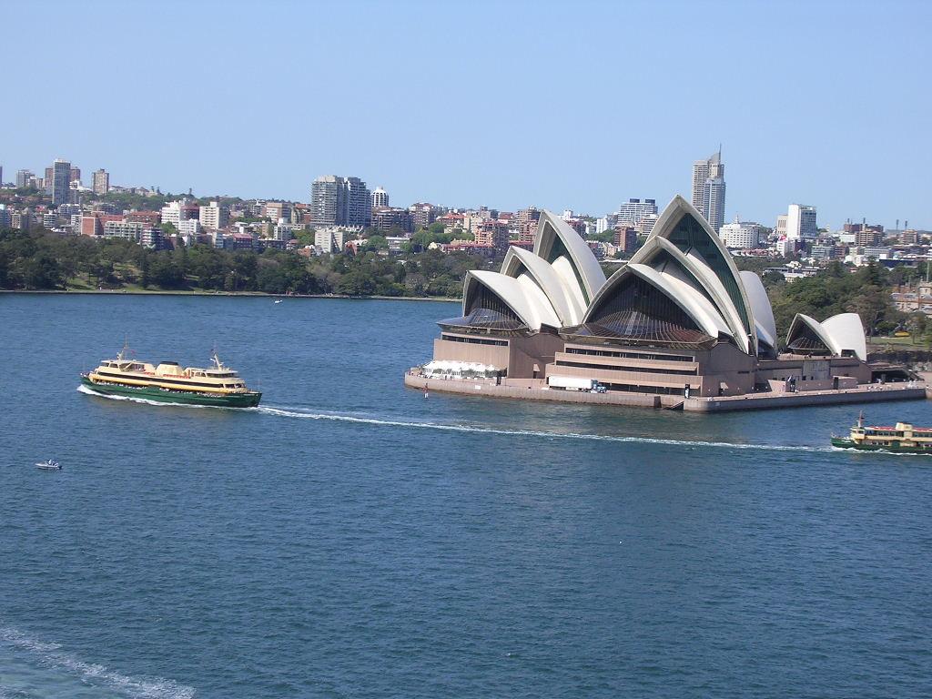 Opera house from Sydney harbor bridge