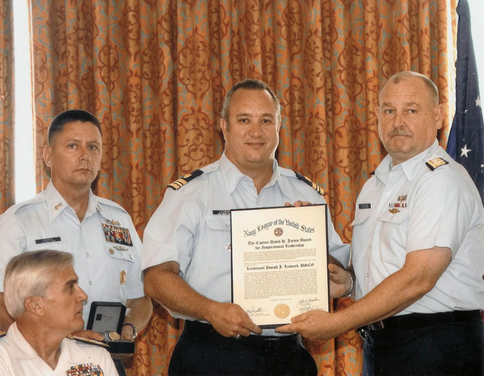 Receiving the Jarvis Award from ADM Allen