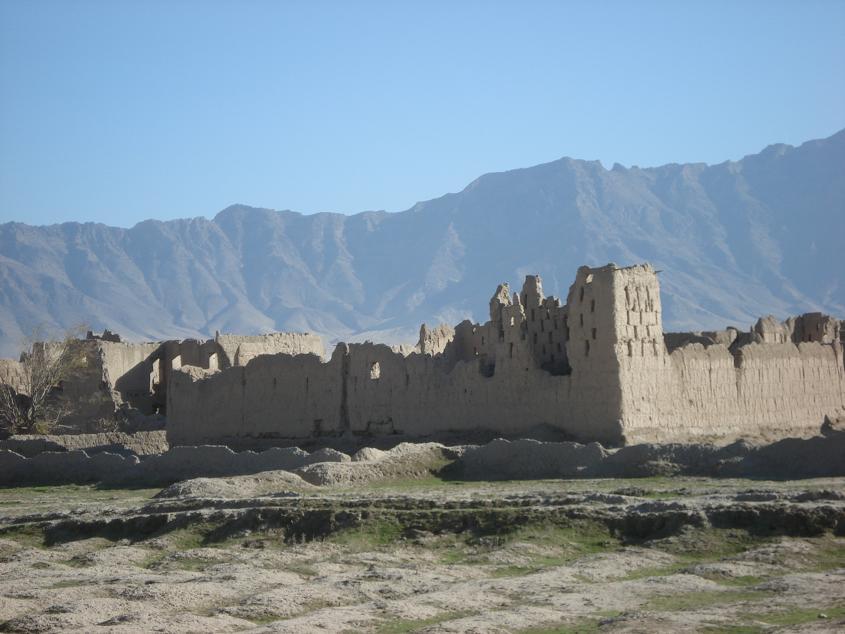 Ruins near the base