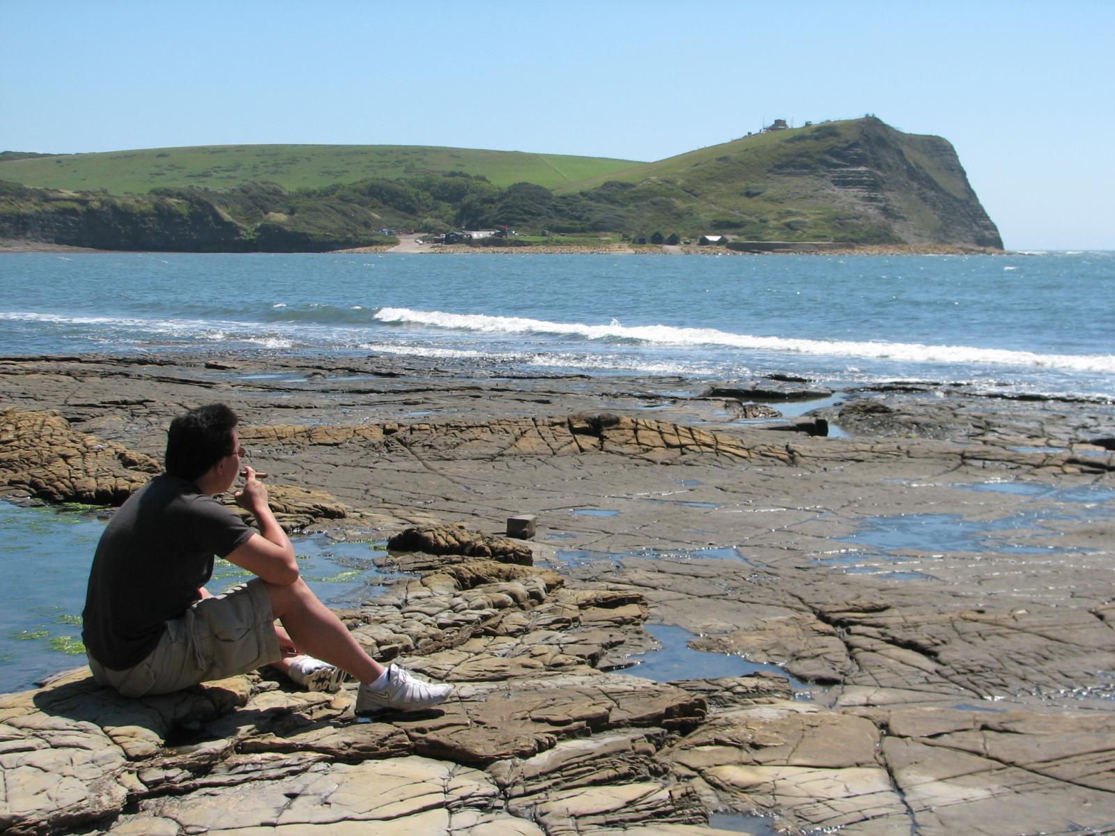 Smoking a 1984 Partagas PC in Kimmeridge, Englad.