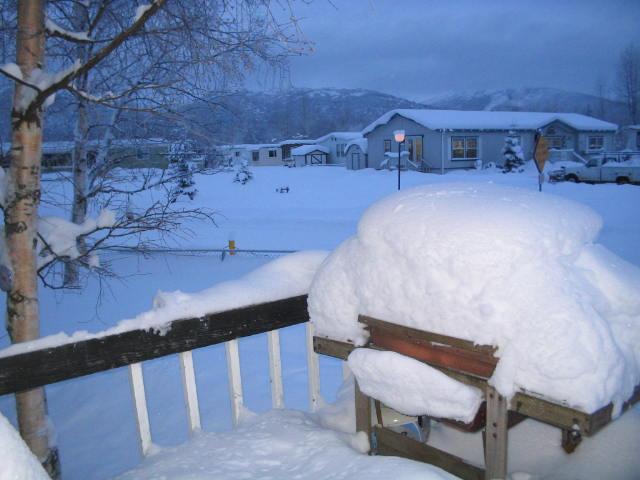 Snow outside my house