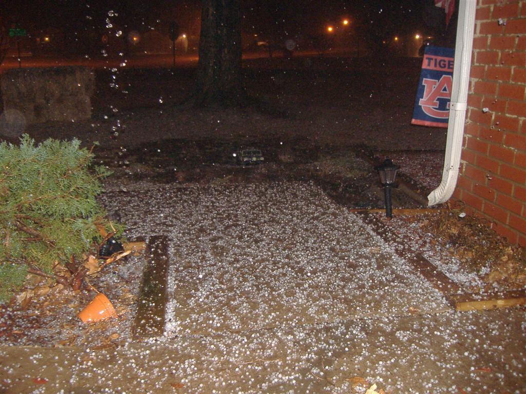 The hail...