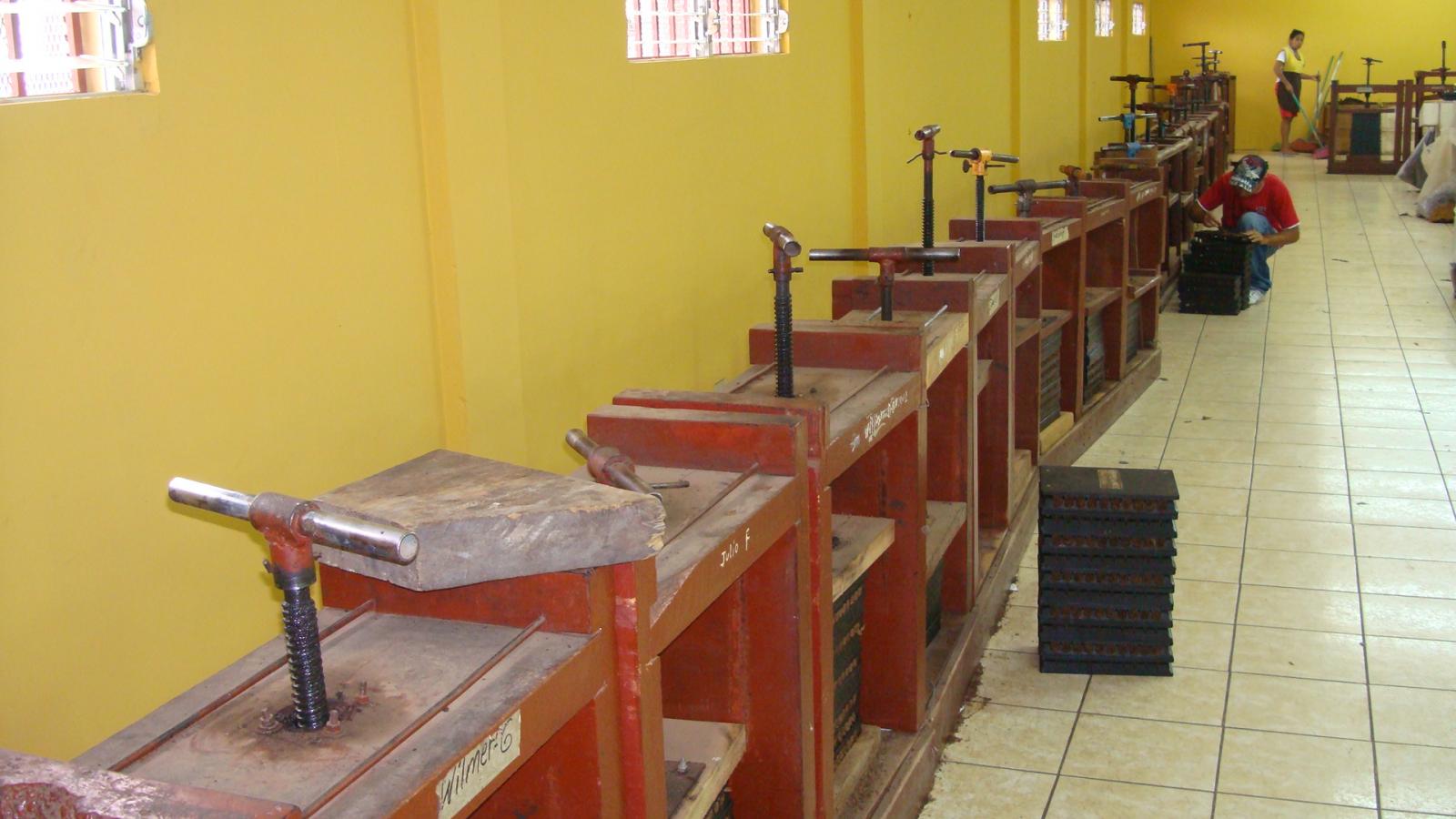 These are the presses used to box press their cigars.