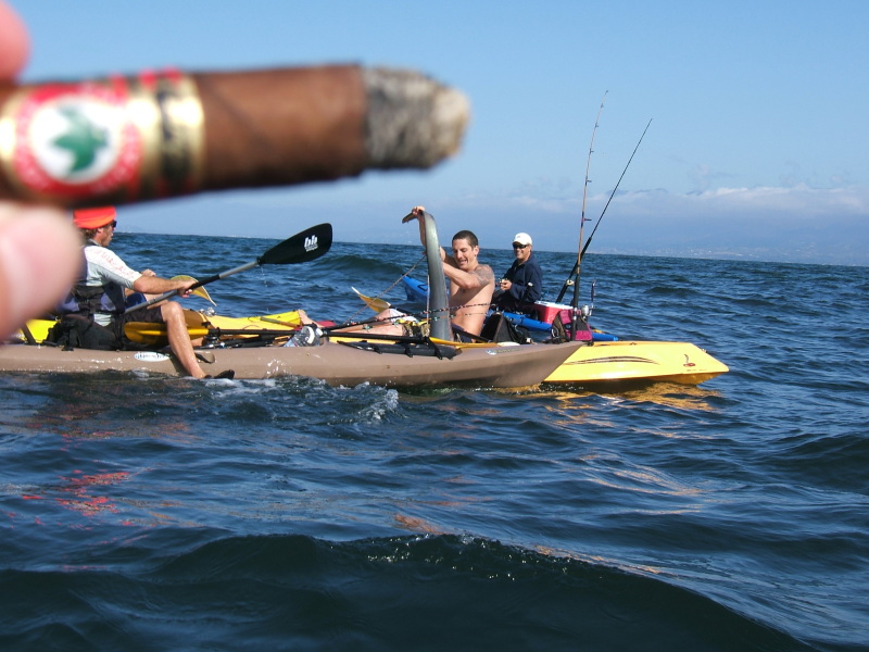 Thresher shark and smoke